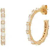 Noelani Creolen für Damen, Sterling Silber 925, Zirkonia (synth.) Noelani Gold