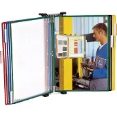 Tarifold Sichttafelsystem, Wandhalter, Metall + Sichttafeln, PVC, für DIN A4, 10 Stück, farbsortiert