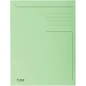 Exacompta 448013E 50x Aktenmappe mit Beschriftungsfeld und 3 Klappen, aus Karton 280g Forever, für Format DIN A4 - grün