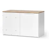 Vicco Eckkommode Wido Weiß/Sonoma 80 x 50 cm mit Tür, Model 51710