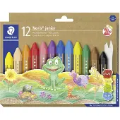 Staedtler 224 C12 Wachsmalkreide Noris junior 224 - Kartonetui 12 Farben, sechskant