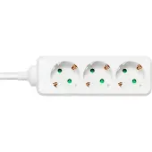 Deltaco GT-0302 power extension 3 AC outlet(s) Indoor White