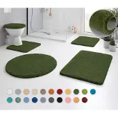 Kleine wolke Badematte "RELAX", rutschhemmend beschichtet, fußbodenheizungsgeeignet, Badteppich, Uni Farben, rechteckig, rund & als Set erhältlich