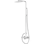 Steinberg Serie 120 Duschsystem, Handbrause, Kopfbrause eckig, mit Verbrühschutz, 12027201