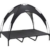 vidaXL Hundebett Schwarz 122 x 93 x 106,5 cm Stahl