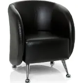 Hjh OFFICE ST. LUCIA | 1-Sitzer - Loungesessel Schwarz