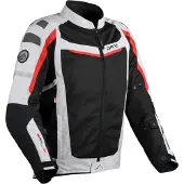 Dane Solskin Mesh Schwarz Grau Rot Textiljacke Größe M