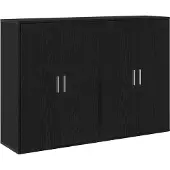 vidaXL Sideboard 2 pcs Schwarz Eichen-Optik 60 x 31 x 84 cm