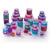 Gourmetmaxx Frischhaltedosen Klick-it 72-tlg. lila/pink/türkis