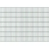 Alberts Doppelstab-Gittermatte, Typ 6/5/6, ohne Überstand, Breite 2000 mm x Höhe 1400 mm, Farbe: grün RAL 6005