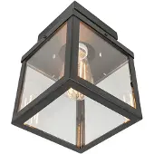 QAZQA Industrielle Outdoor-Deckenleuchte schwarz 1-flammig - Rotterdam