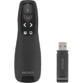 Deltaco WP-001, RF, USB, 15 m, Schwarz