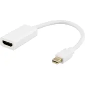 Deltaco Adapteris miniDisplayPort, 4K UHD,, baltas / 00110025