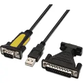 Aisens A104-0039 - 1,8m USB zu Seriell Konverter, Schwarz