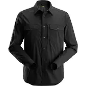 Snickers Workwear Snickers LiteWork langarm Hemd - Schwarz 103 XL