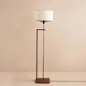 Opviq , AYD-3474, Stehlampen, Weiß, Stoff, 38 x 38 x 150 cm