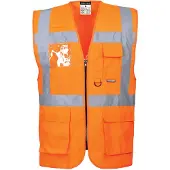 Portwest Warnweste mit Reißverschluss EN ISO 20471 - S476 Orange XS