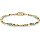 Rebel & Rose RR-40142-G-S Damen-Armband Touch of Turquoise 4 mm