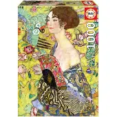 Educa Dame Mit Fächer Gustav Klimt Puzzle 1000 Stücke