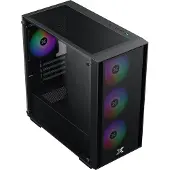Xigmatek NYX Air, PC, Schwarz, micro ATX, Mini-ITX, Stahl, Gehärtetes Glas, Multi, 16 cm