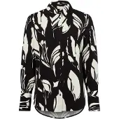 Someday Bluse Zerlian floral in schwarz weiß | Gr.: 40
