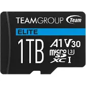 Team Group ELITE A1, 1000 GB, MicroSDXC, UHS-I, 90 MB/s, 45 MB/s, Class 3 (U3)