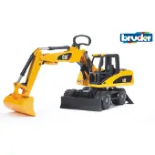 BRUDER 02445 CAT Mobilbagger, Baufahrzeug-Spielzeug Maßstab 1:16, Bworld