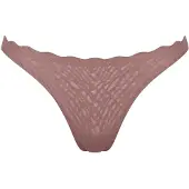 Sloggi String "ZERO Feel Bliss", Damen, Gr. L, braun (cacao), Spitze, Obermaterial: 76% Polyamid, 24% Elasthan, körpernah, Unterhosen String, Stretch-Spitze, Grafikdesign, gewellter Bund, glatte Optik