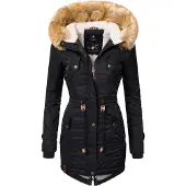 NAVAHOO Wintermantel "Wintermantel La Viva", Damen, Gr. XS, schwarz, Obermaterial: 100% Nylon NY. Obermaterial: Futter: 100% Polyester PES. 100% Polyester PES., Mäntel Wintermantel