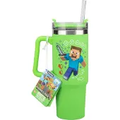 Paladone Minecraft Green 900ml Multiway Travel Cup Straw