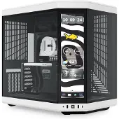 HYTE Y70 Touch Infinite, Midi Tower, PC, Schwarz, Weiß, ATX, EATX, ITX, micro ATX, 18 cm, 42,2 cm
