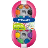 Pelikan Zeichenfarbenset Space, 24 Farben + 1 Tube Zeichenweiß, Magenta, 1 Stück