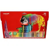 Penol Fibertusch penol, fin spids, pakke a 30 farver