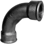 +GF+ long bend 90° black 1 1/2'' socket-socket