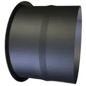 KIERULFF MB Sorte røgr. 200mm murbøs. - murbøsning. lige 100mm