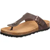 Lico Damen Pantolette Sofia Größe 37 mit Zehensteg, verstellbarer Schnalle und Softfittechnologie