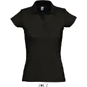 Sol SOLs 11376 | Damen Poloshirt Prescott - Farbe: Deep Black - Größe: M