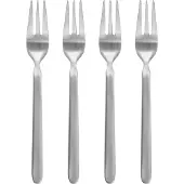 Blomus STELLA Set 4 Kuchengabeln, Besteck, Essbesteck, Tischbesteck, Edelstahl matt, Edelstahl, 63950