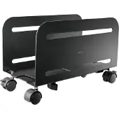 Deltaco OFFICE Universal mobile CPU stand, black