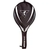 Talbot Torro 3/4 Badminton-Schlägerhülle, schwarz/weiss mit Reissverschluss, robustes Material, für alle