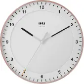 Braun Klassische Funkwanduhr in Pink/Weiß / präzises Leisegangwerk / Sekundenzeiger mit Floating-Effekt (ohne Ticken) / gehärtetes Glas / 30 cm