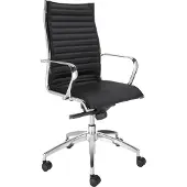 Leyform Chefsessel VANDA, Hochlehner, Leder, mit Armlehnen, schwarz