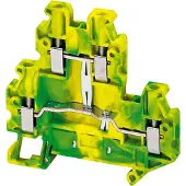 Schneider Electric NSYTRV44DPE Linergy-TR, Zweistockschutzleiterklemme, mit Schraubanschluss,für Leiterquersch. 4mm2,mit 2x2 Anschl.,in Farbe - 50 Stück