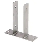 GAH Alberts Alberts U-Pfostenträger, Edelstahl, zum Aufschrauben, Materialstärke 4 mm, Breite 71 mm