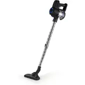 Cleanmaxx Akku-Zyklon-Staubsauger beutellos extra stark Li-Ion Akku 2-in-1 Handstaubsauger rotierende Power-Rotation Düse 2-Kammer-Filtersystem