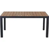 Siena Garden Silva Dining Tisch matt anthrazit / Teak