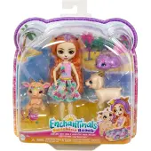 Enchantimals Ziegenfamilienpuppe + Tierset Golita Ziege