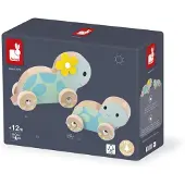 Janod Holzspielzeug Schildkröten - Set aus 2 rollenden Tieren