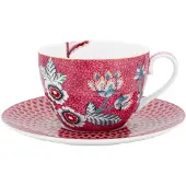 Pip studio Kaffeetasse Flower Festival Dark Pink 280 ml