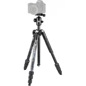 Manfrotto Element MII Aluminium Schwarz 4 Segmente mit Kugelkopf